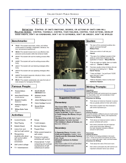 self control - Collier County Public Schools