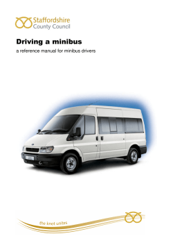 minibus driving manual - Staffordshire County Council