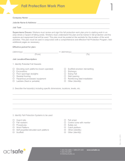 Fall Protection Work Plan