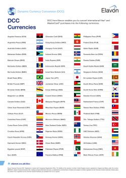 Dynamic Currency Conversion
