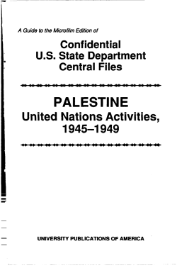 PALESTINE - ProQuest