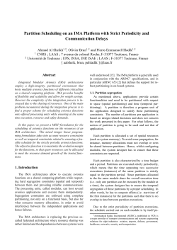 Partition Scheduling on an IMA Platform with Strict