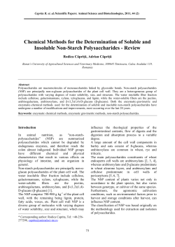 Chemical Methods for the Determination of Soluble and Insoluble