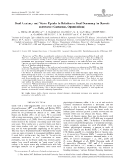 Seed Anatomy and Water Uptake in Relation to