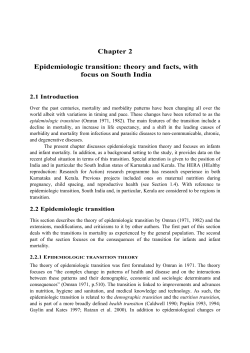 Chapter 2 Epidemiologic transition