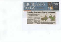 Invasive frogs more than an annoyance