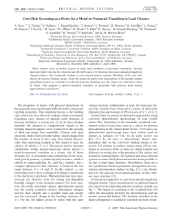 Core-Hole Screening as a Probe for a Metal-to