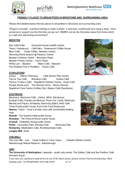 Breastfeeding Friendly Places in Broxtowe