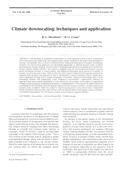 Climate downscaling: techniques and application