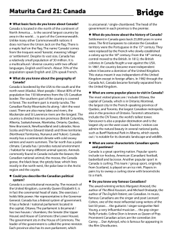 Maturita Card 21: Canada - Bridge