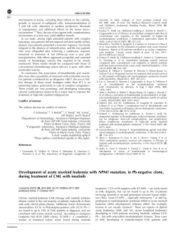 Development of acute myeloid leukemia with NPM1