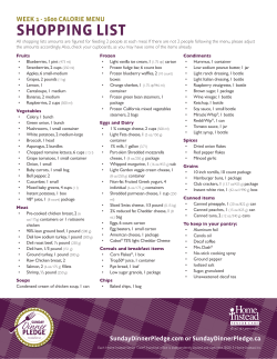 shopping list - Home Instead Senior Care