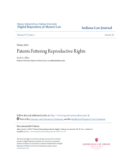 Patents Fettering Reproductive Rights