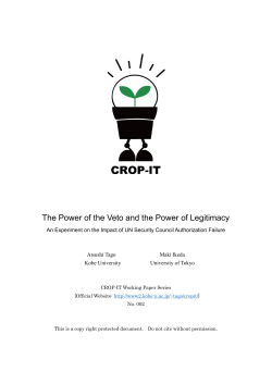 The Power of the Veto and the Power of Legitimacy