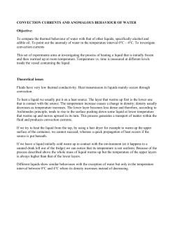 CONVECTION CURRENTS AND ANOMALOUS BEHAVIOUR OF