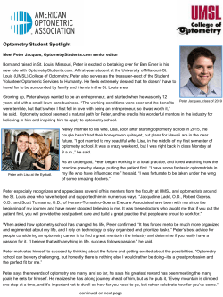 Optometry Student Spotlight - American Optometric Association