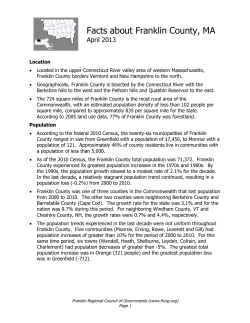 Facts about Franklin County, MA - Franklin Regional Council of