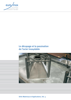 Le d&eacute;capage et la passivation de l`acier inoxydable