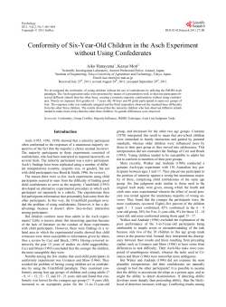 Conformity of Six-Year-Old Children in the Asch Experiment without