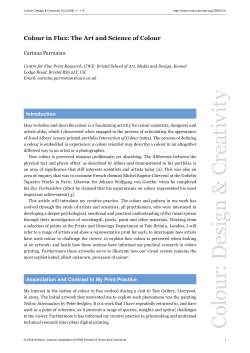 Colour in Flux: The Art and Science of Colour