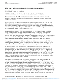 TEM Study of Dislocation Loops in Deformed Aluminum Films