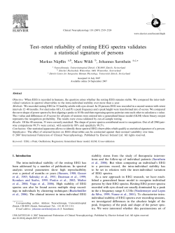 Test&ndash;retest reliability of resting EEG spectra validates a statistical