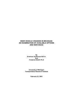 an examination of deer crash data in michigan and policy options