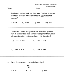 Second Grade Math Benchmark Form A _Repaired_