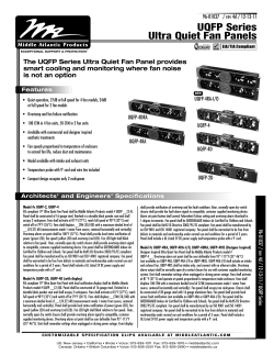 UQFP Series Ultra Quiet Fan Panels