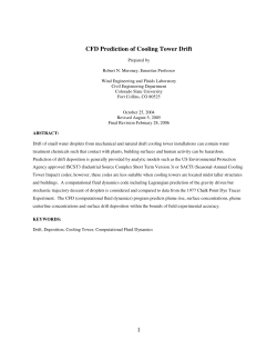 1 CFD Prediction of Cooling Tower Drift