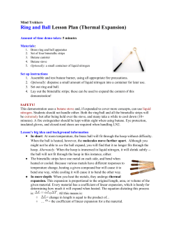 Ring and Ball Lesson Plan (Thermal Expansion)