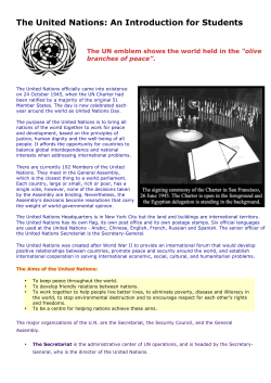 The United Nations: An Introduction for Students