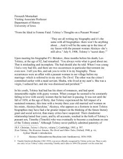 From the Ideal to Femme Fatal_Tolstoy`s Thoughts on a Peasant