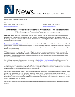 Metro Schools Professional Development Program