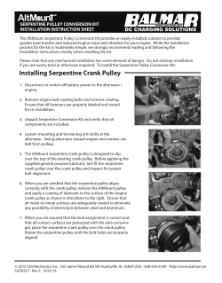Installing Serpentine Crank Pulley