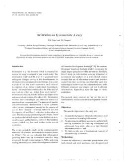 Information use by economists: A study
