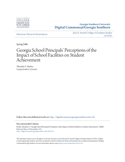 Georgia School Principals` Perceptions of the Impact of School