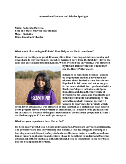 International Student and Scholar Spotlight Name: Nadeesha