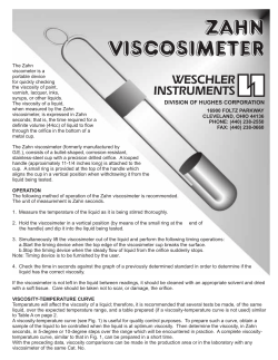 Zahn Cup Viscosimeter - Weschler Instruments