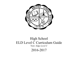 ELD Edge C 9-12 Curriculum Guide 2016-17