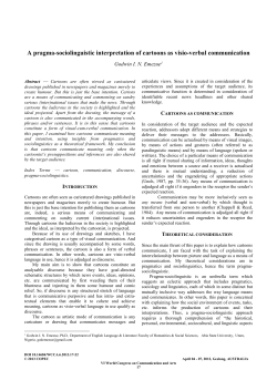 A pragma-sociolinguistic interpretation of cartoons as visio
