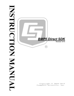BMP5 Direct SDK - Campbell Scientific