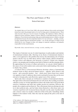 The Past and Future of War