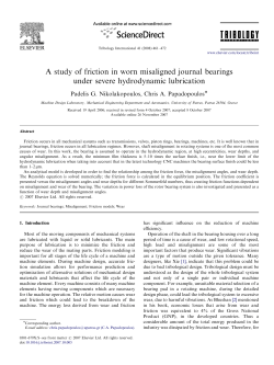 A study of friction in worn misaligned journal be+