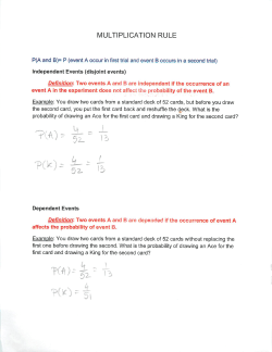 Multiplication Rule