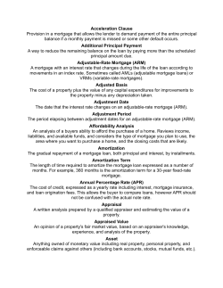 Mortgage Glossary Terms