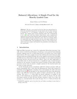 Balanced Allocations: A Simple Proof for the Heavily