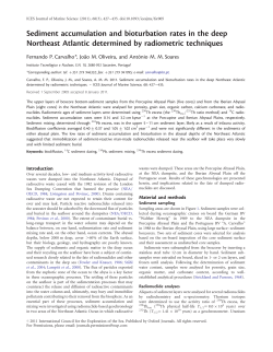 Sediment accumulation and bioturbation rates in