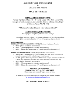 to audition material