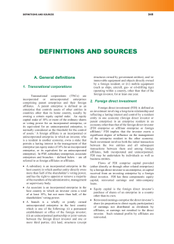 definitions and sources